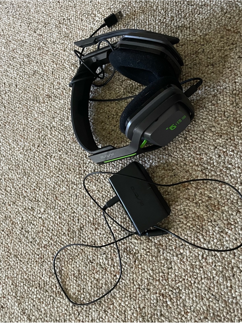Astro A40 Over-Ear Gaming Headset - Black with Green Accents